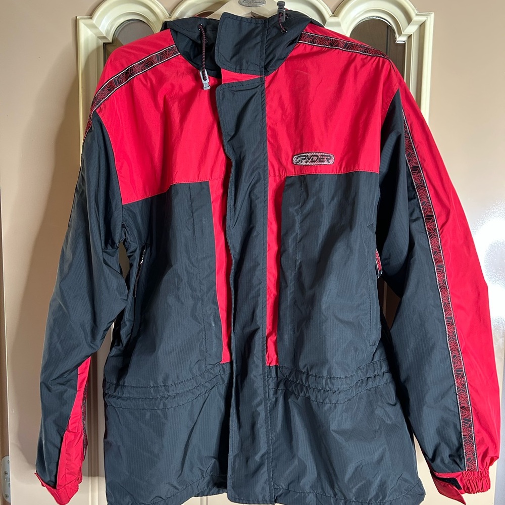Spyder Red and Black Kids Raincoat